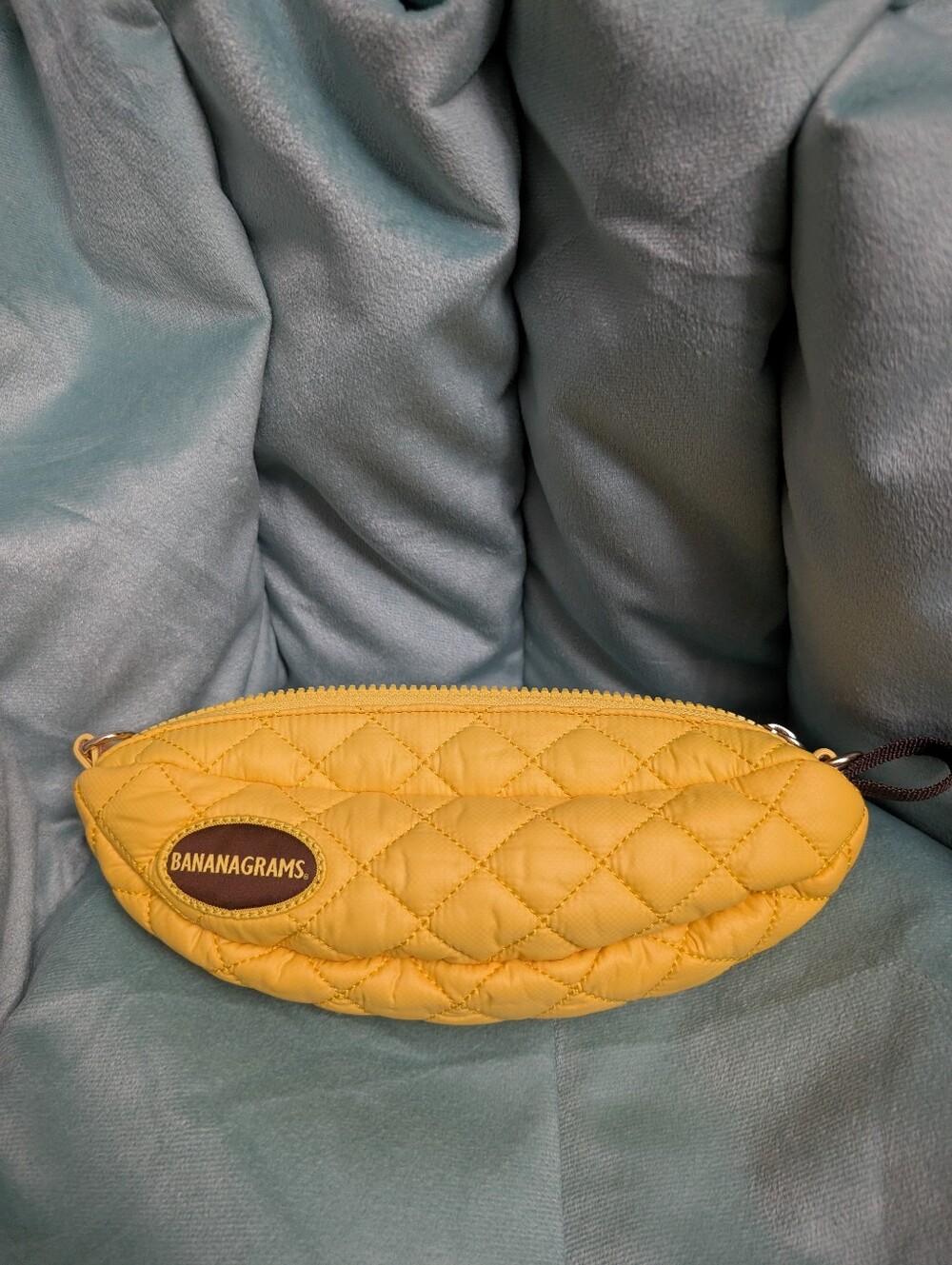 MZ Wallace Quilted Yellow Mini Crossbody Pouch with Strap - Picture 2 of 3